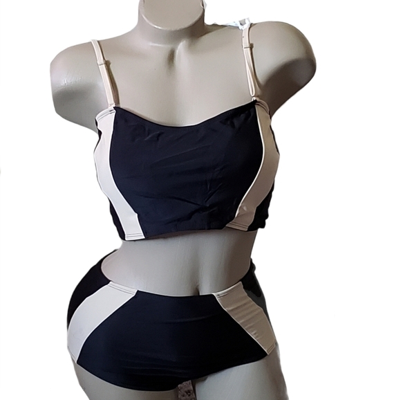 Envya Two Piece Colorblock Bikini Set Blue - Picture 11 of 14